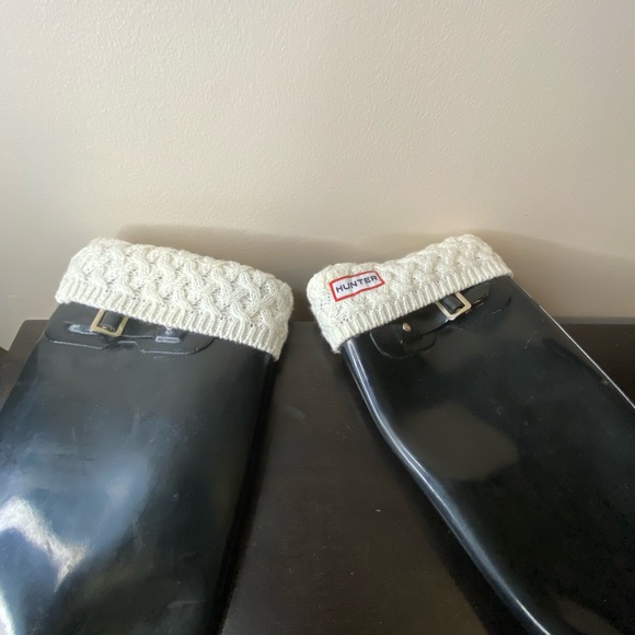 Hunter waterproof rain winter boots with removable sock leg warmer, size size 8 - Picture 10 of 10